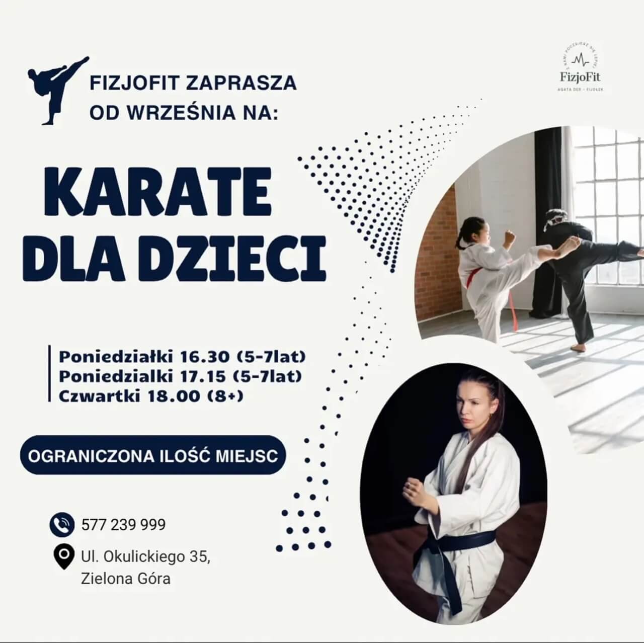 Zajęcia karate dla dzieci w FizjoFit Zielona Góra